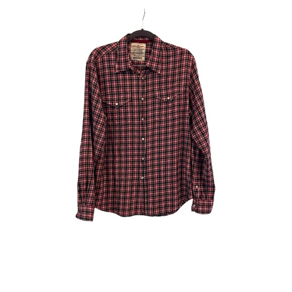Super Bad Shirt Other - SBS Super Bad Shirt Men's Size XL Snap Buttons Red Plaid Print